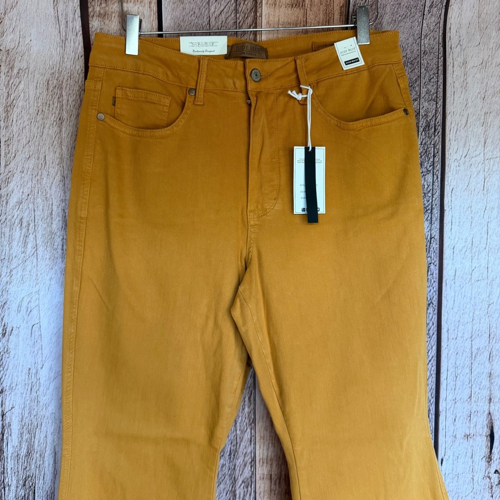 Judy Blue High Waist Marigold Jeans Fall Statement Denim Boho Boutique 14W NWT - Picture 3 of 11